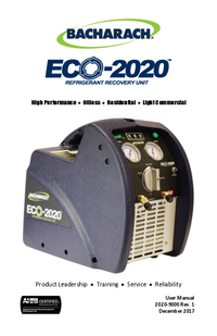 Thumbnail of document Manual - ECO-2020 Refrigerant Recovery Unit